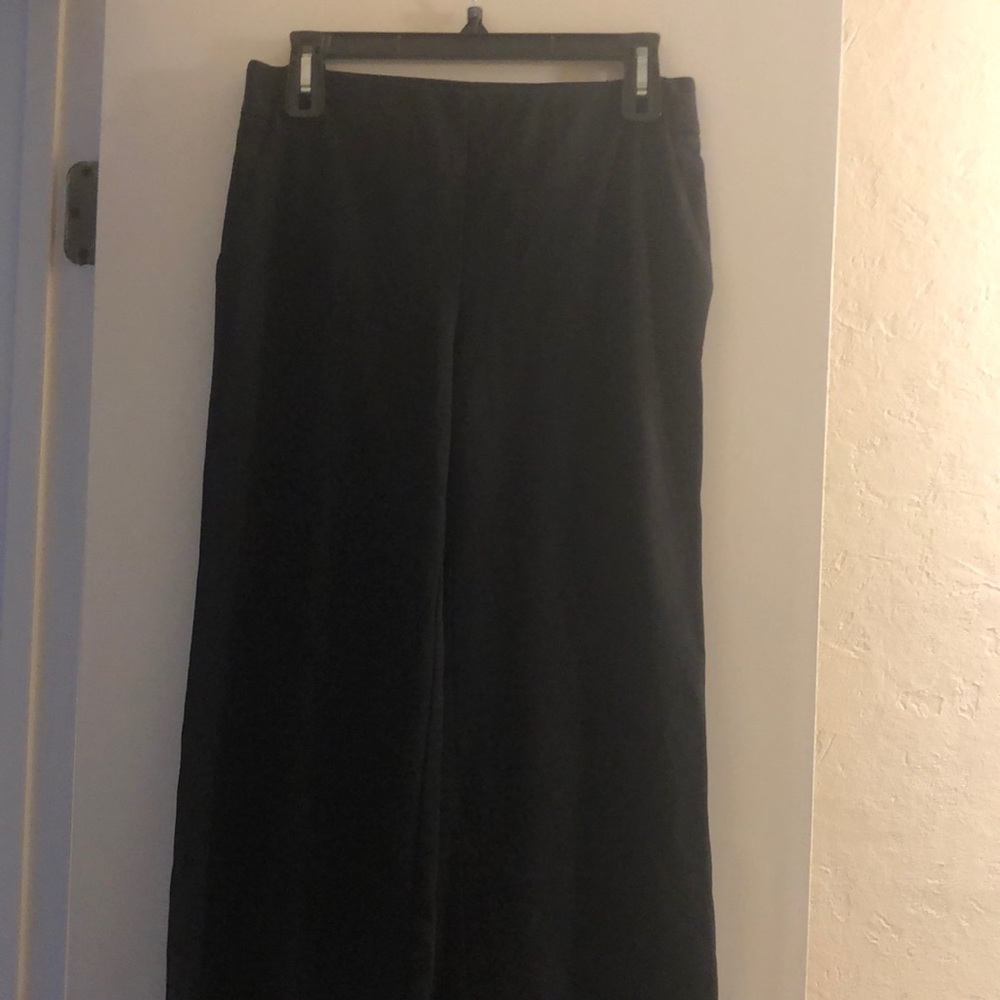 Black wide leg slacks
